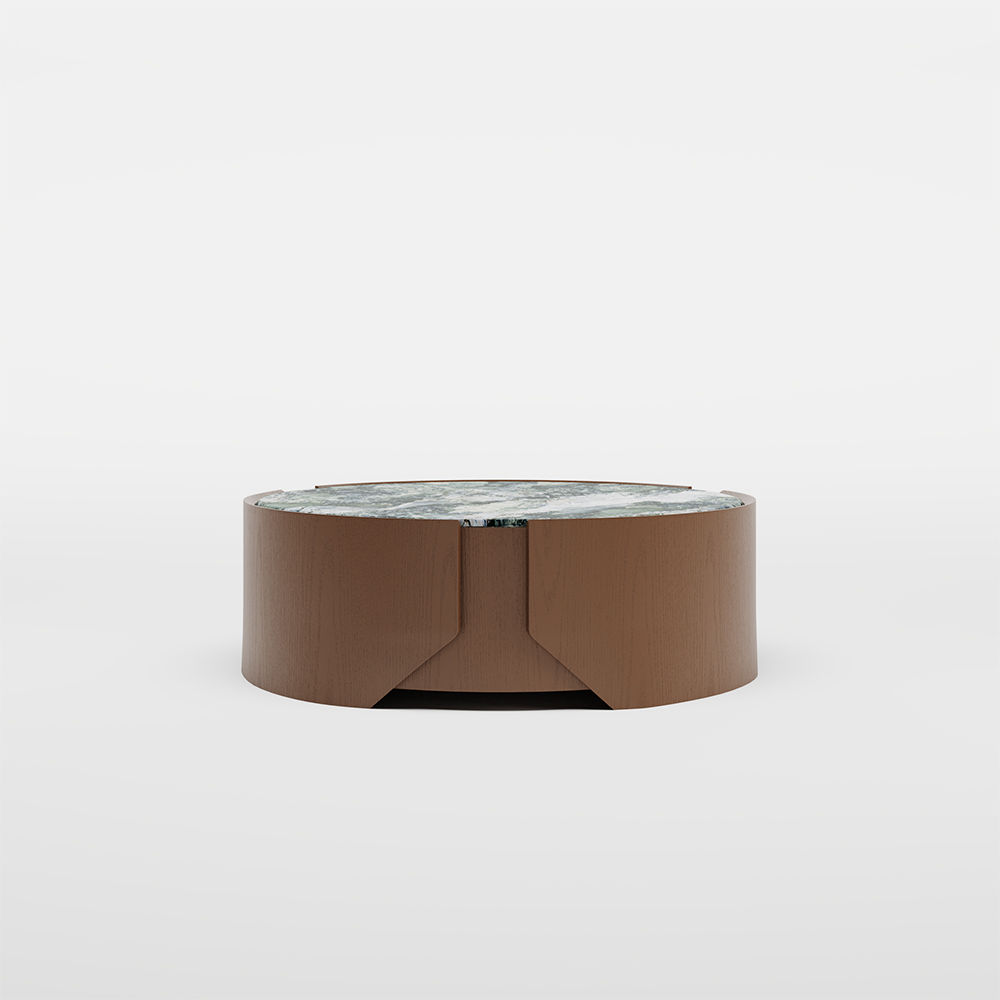 Wood color Sintered Stone Coffee Tables