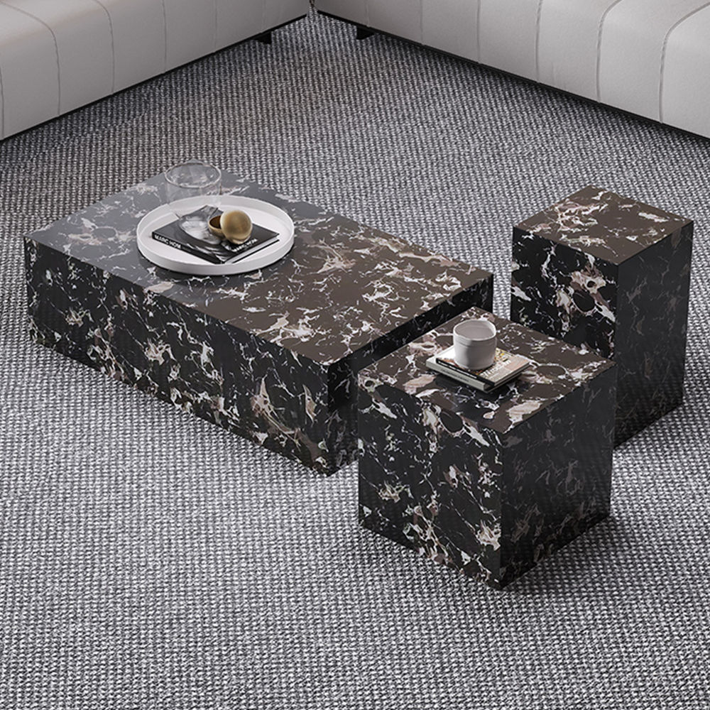 Black Sintered Stone Coffee Tables