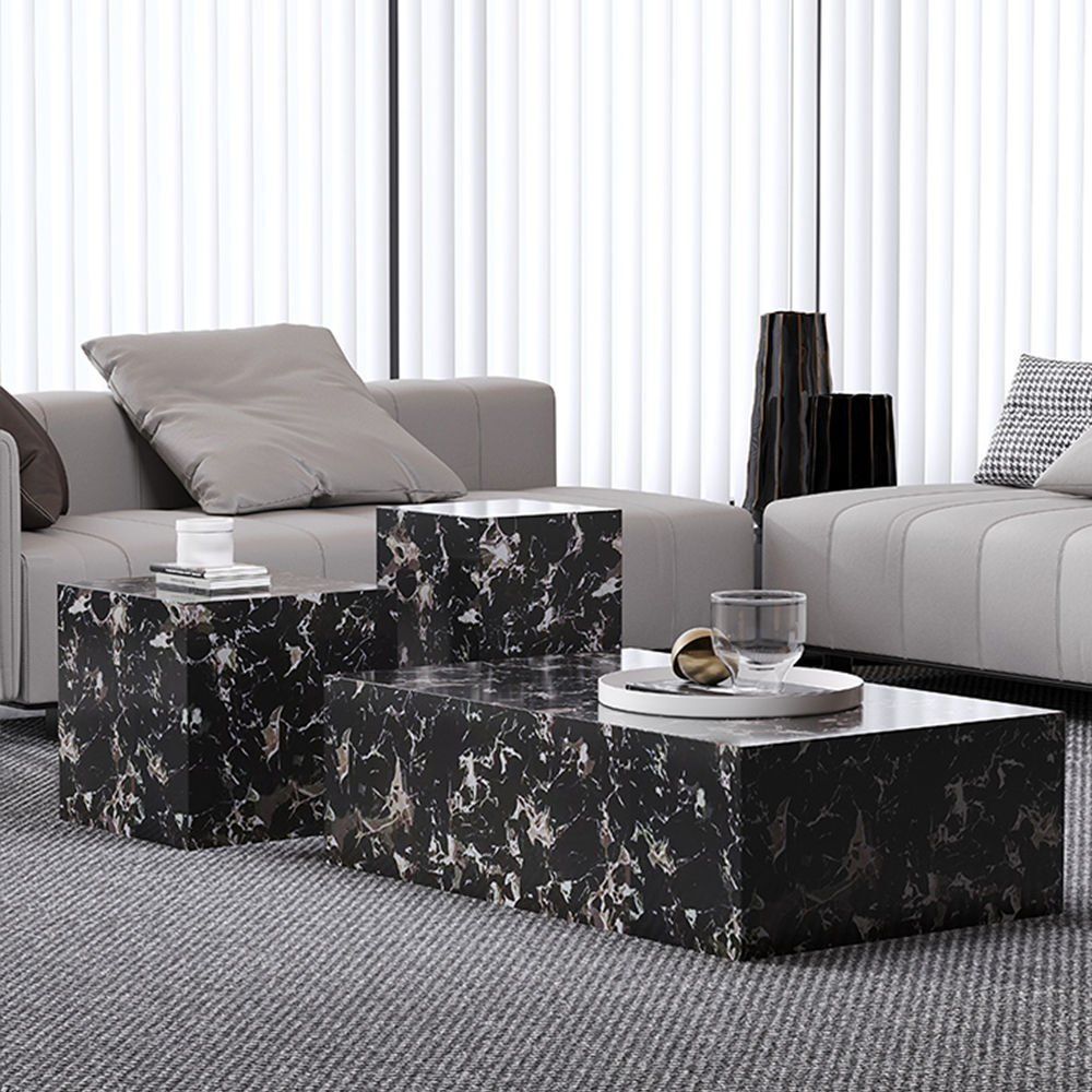 Black Sintered Stone Coffee Tables