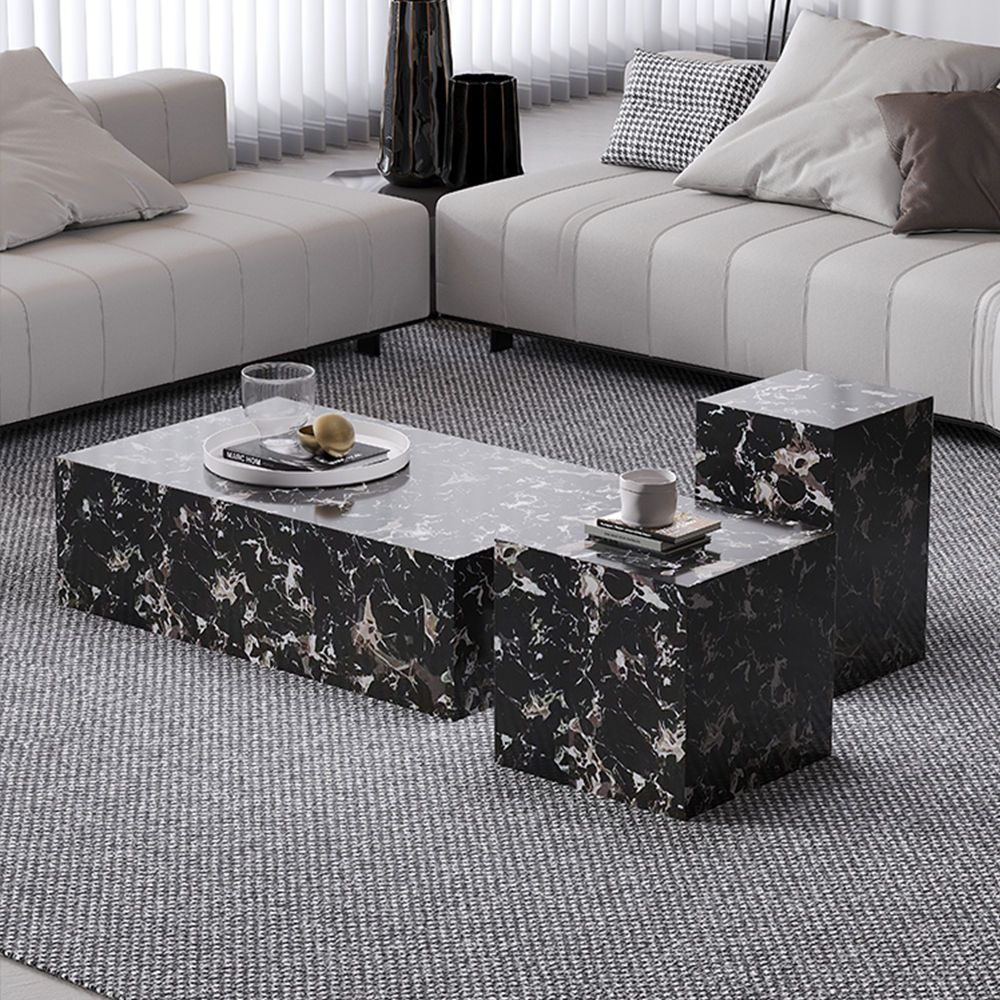 Black Sintered Stone Coffee Tables