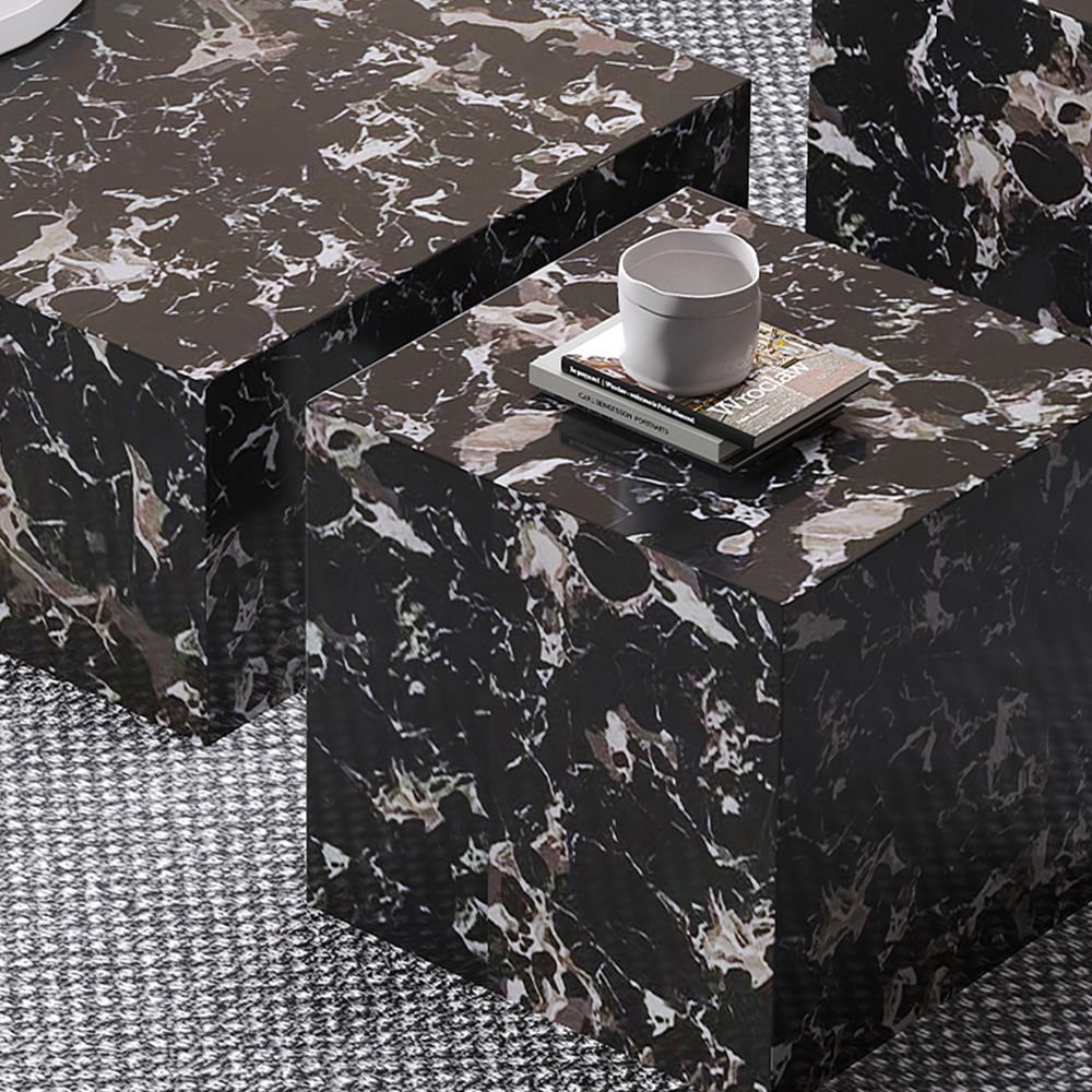 Black Sintered Stone Coffee Tables