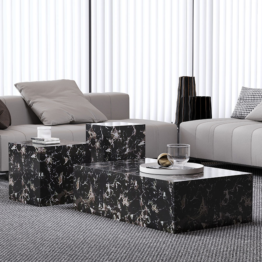 Black Sintered Stone Coffee Tables