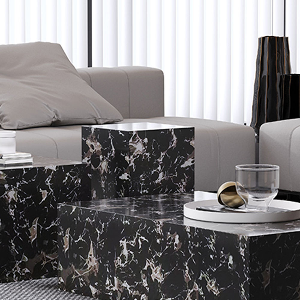 Black Sintered Stone Coffee Tables