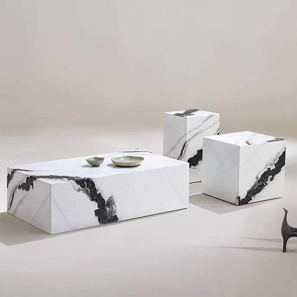 White Sintered Stone Coffee Tables