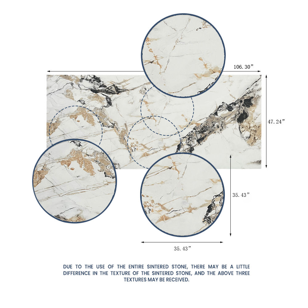 White & Black Sintered Stone Coffee Tables