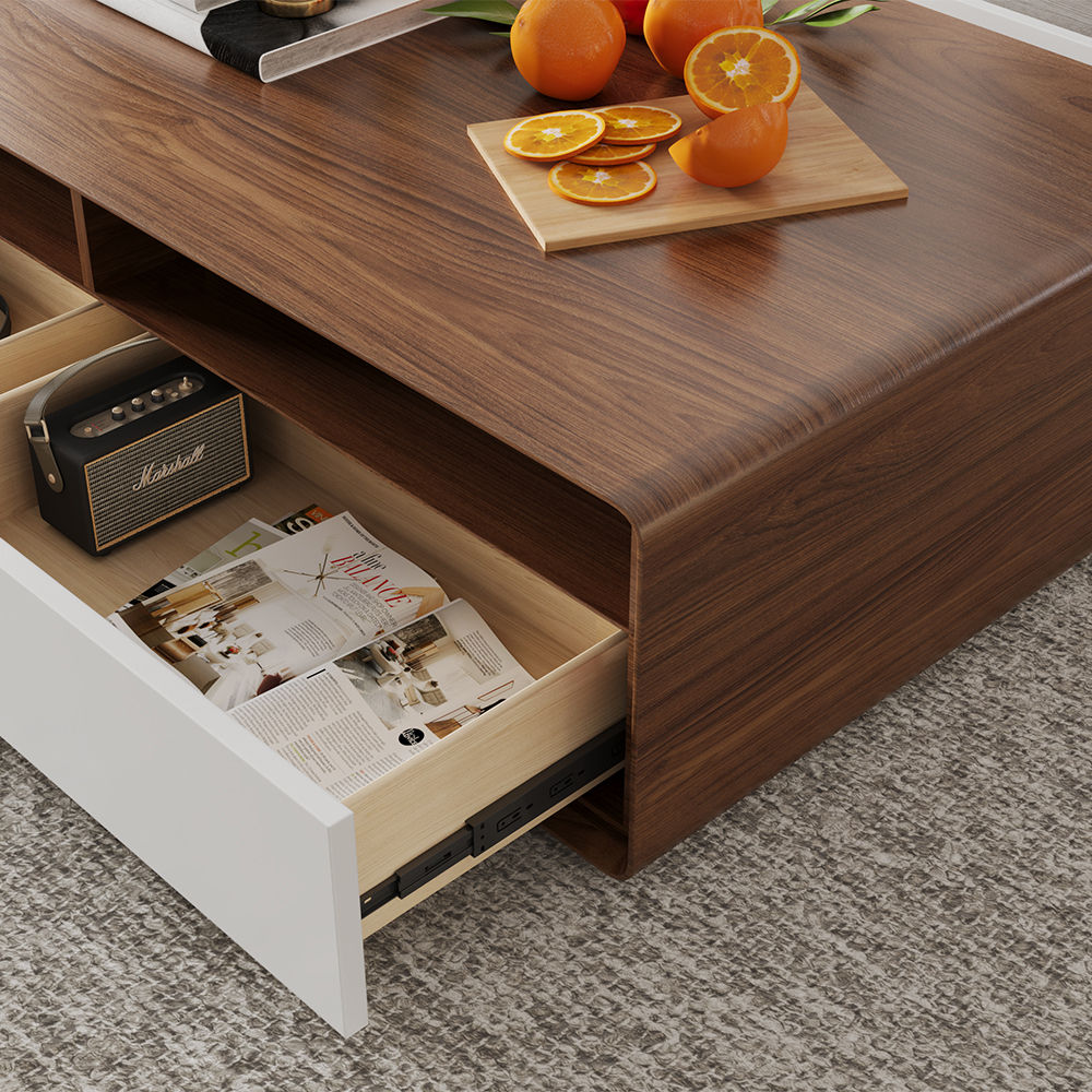 Wood & White MDF Coffee Tables