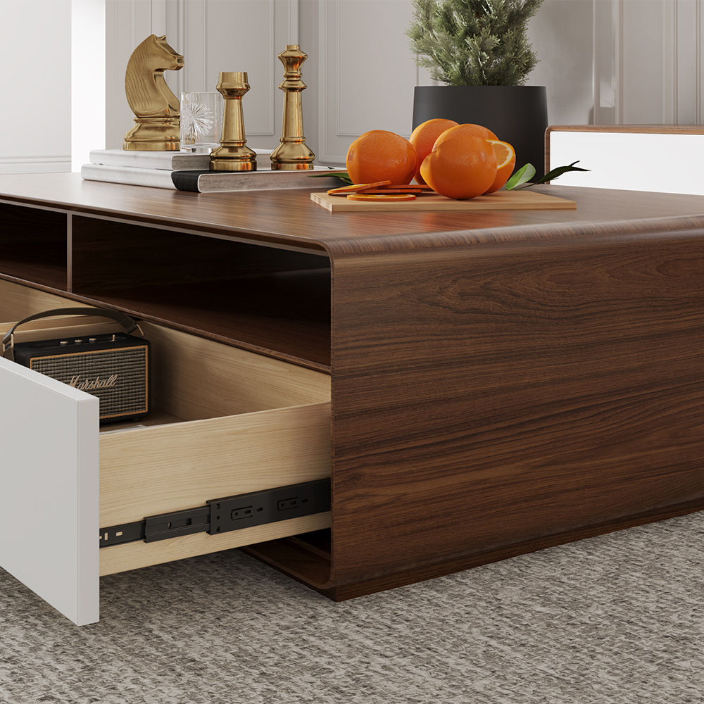 Wood & White MDF Coffee Tables