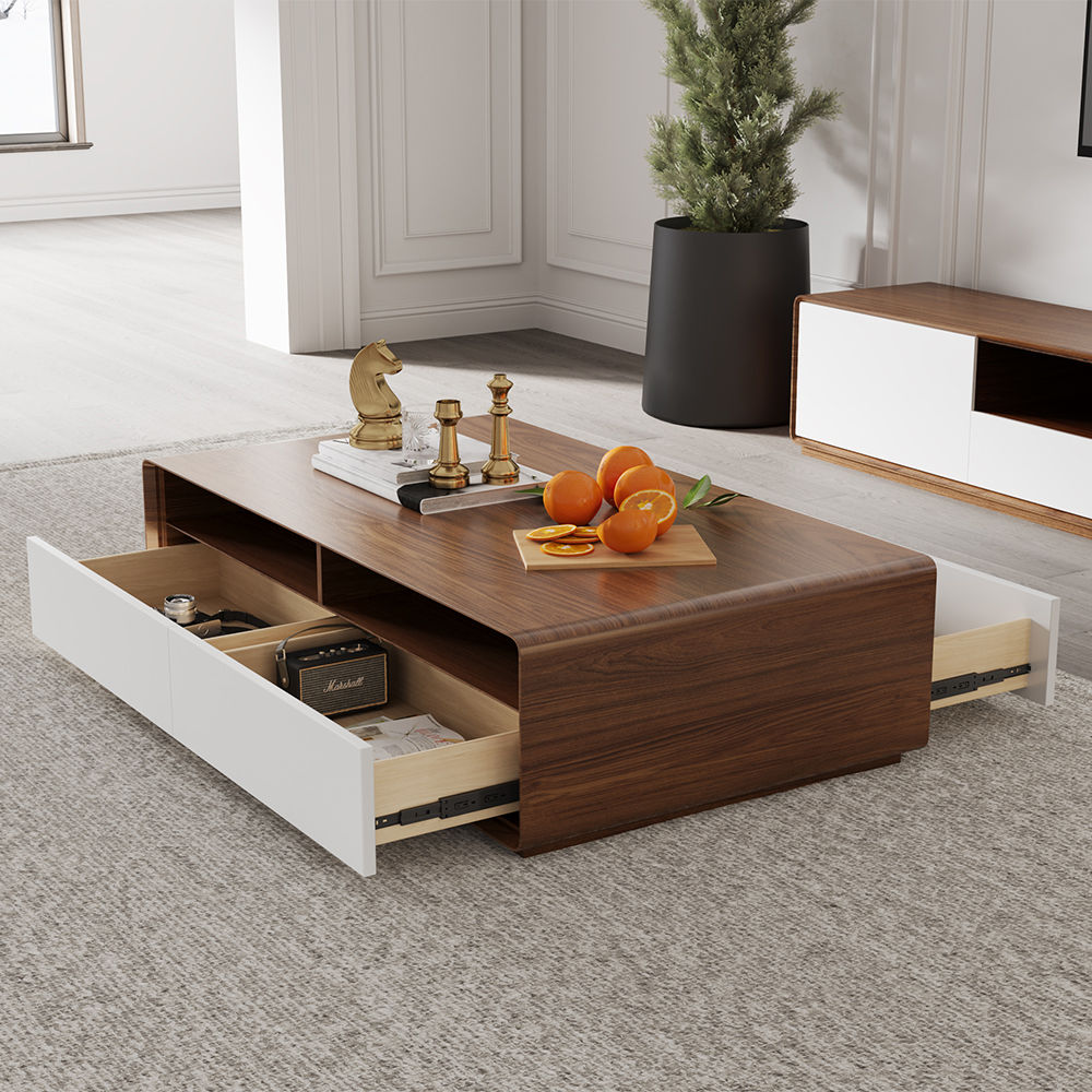 Wood & White MDF Coffee Tables