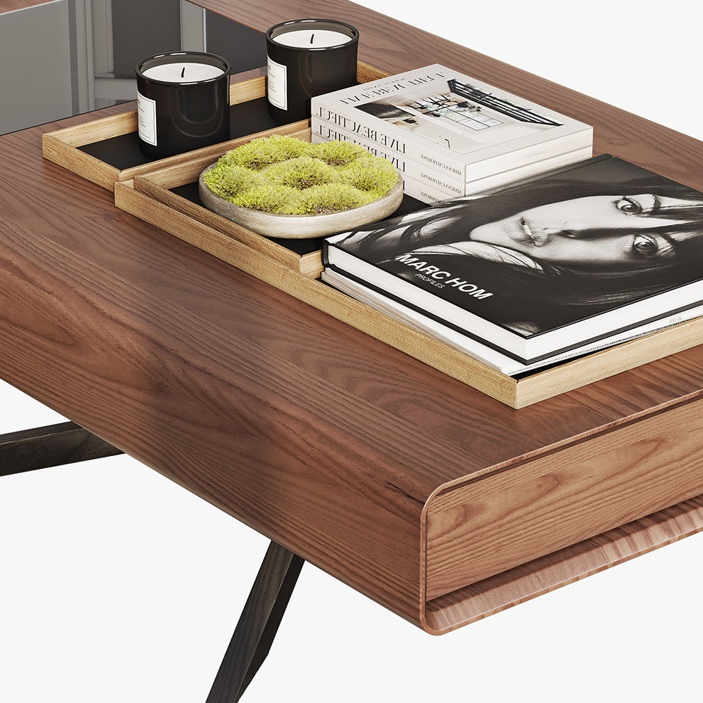 with Drawers Dark Wood Coffee Tables