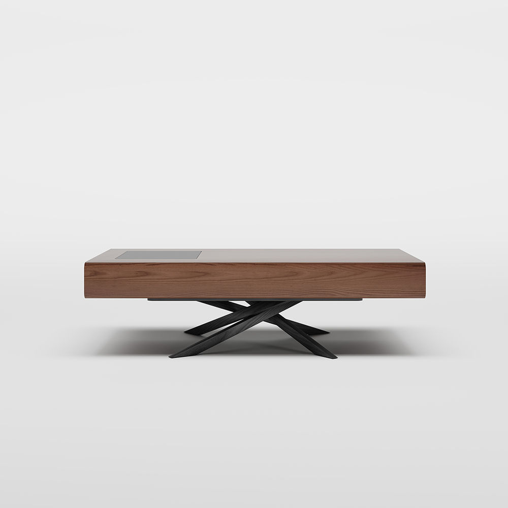 with Drawers Dark Wood Coffee Tables