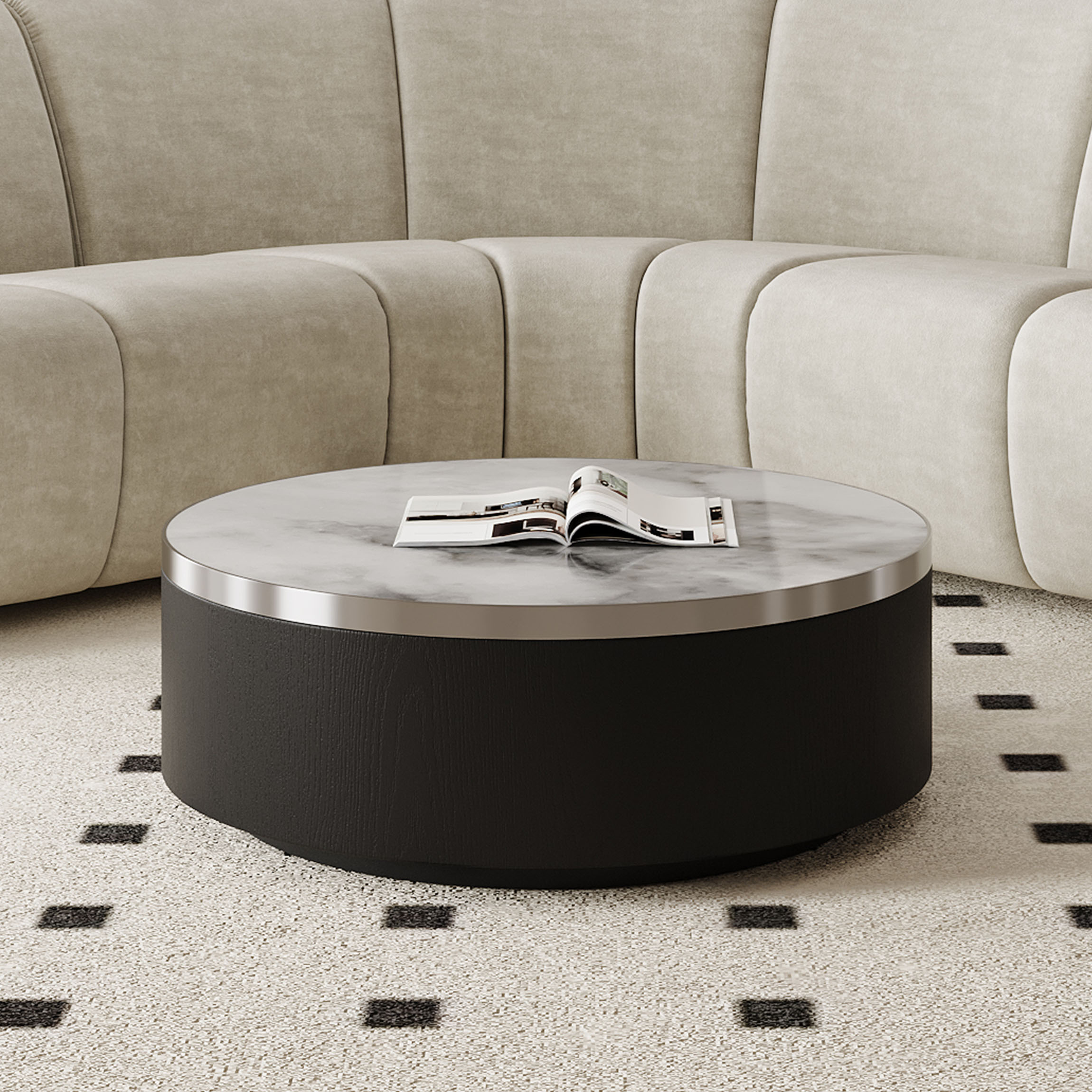 with Storage Black MDF Coffee Tables