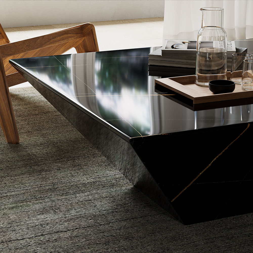 Black Sintered Stone Coffee Tables