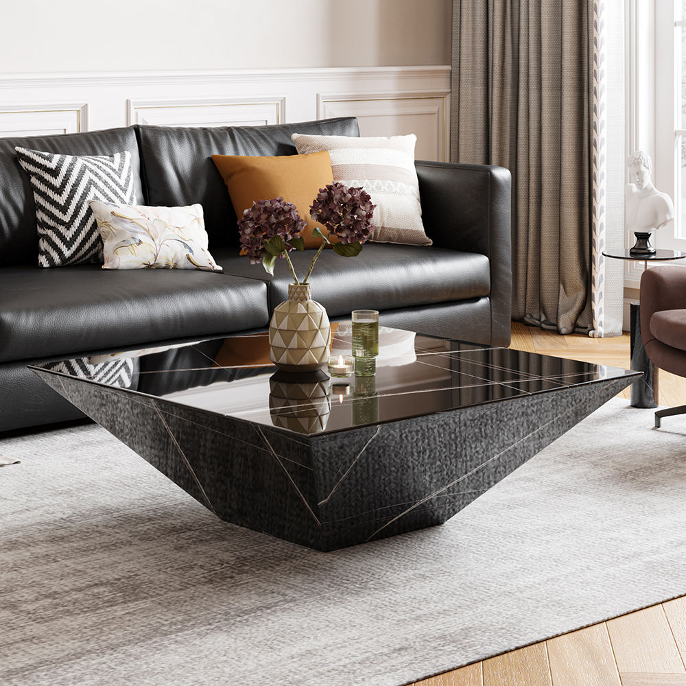 Black Sintered Stone Coffee Tables
