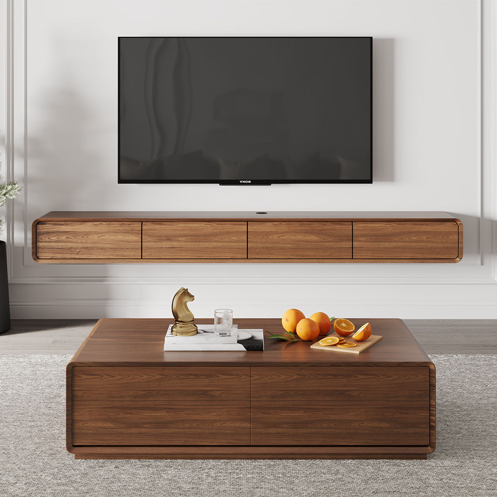Walnut Color MDF Coffee Tables