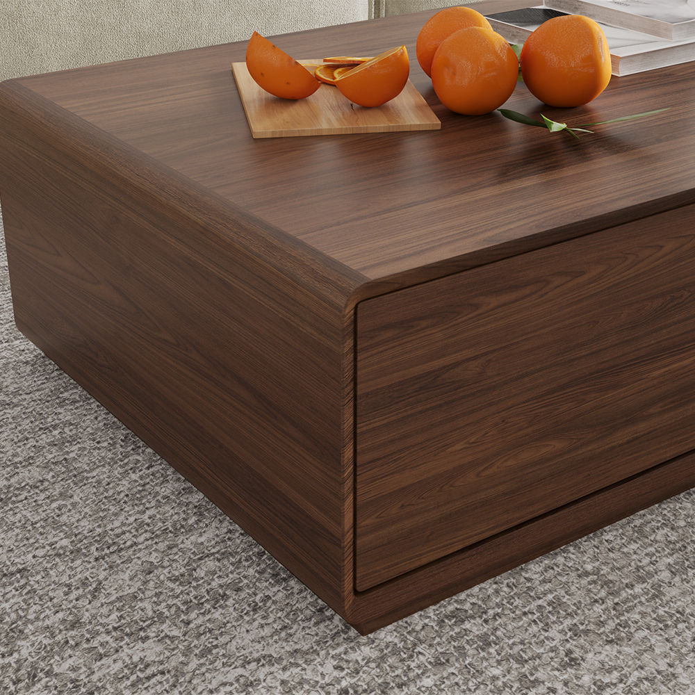 Walnut Color MDF Coffee Tables