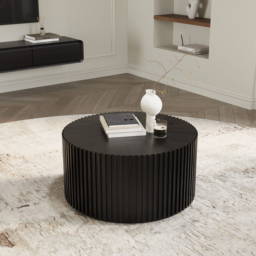 Modern Minimalist Black MDF Coffee Tables