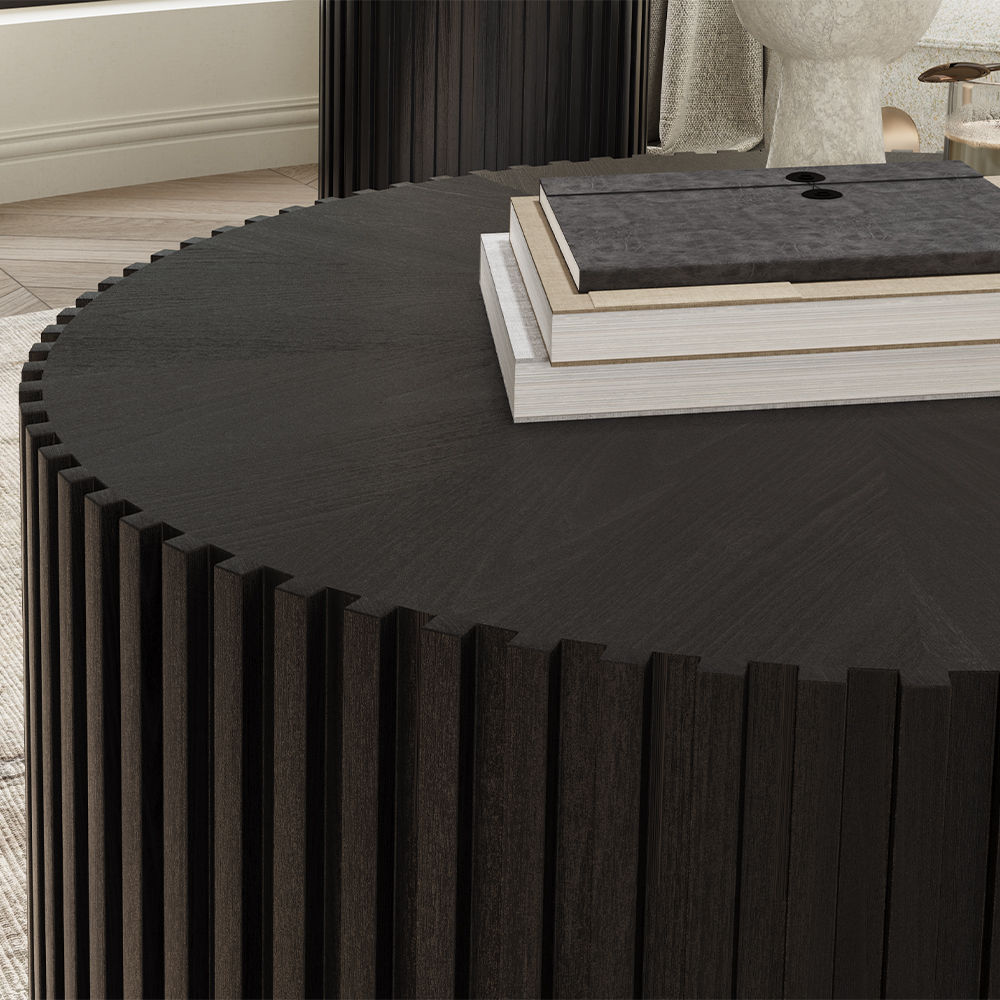 Fully Assemble Black MDF Coffee Tables