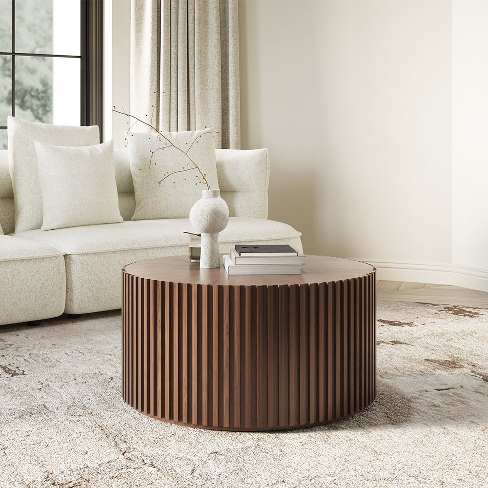 Modern Dark Wood MDF Coffee Tables