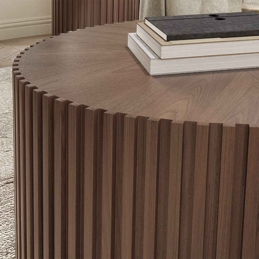 Fully Assemble Dark Wood MDF Coffee Tables