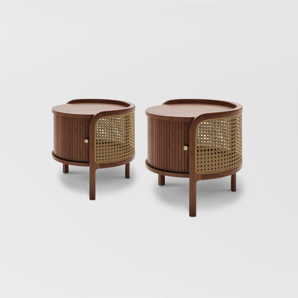 Solid Wood Leg Walnut Ash Wood Coffee Tables