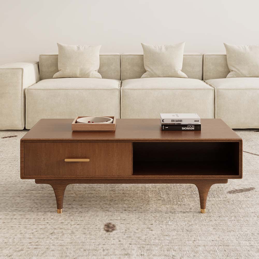 Mid Century Modern Walnut MDF Coffee Tables