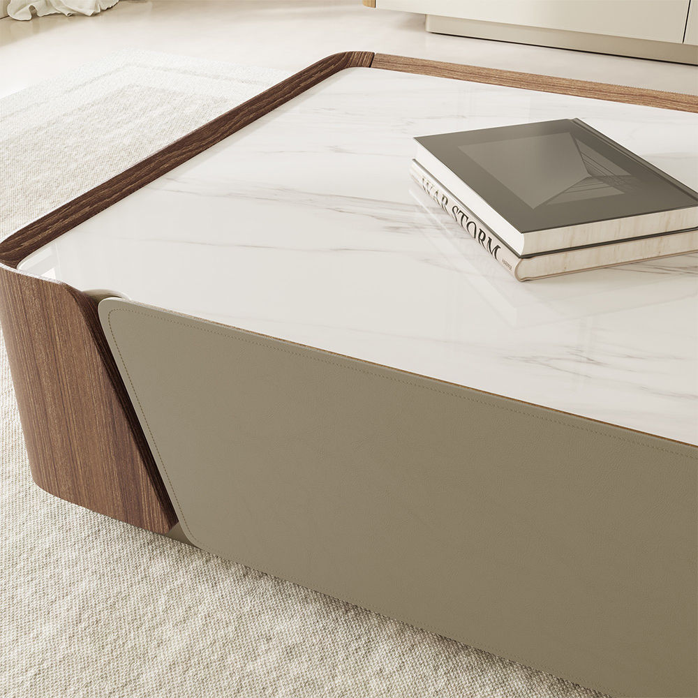 Wood Walnut Color MDF Coffee Tables