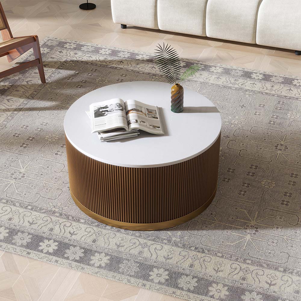 Walnut Color MDF Coffee Tables