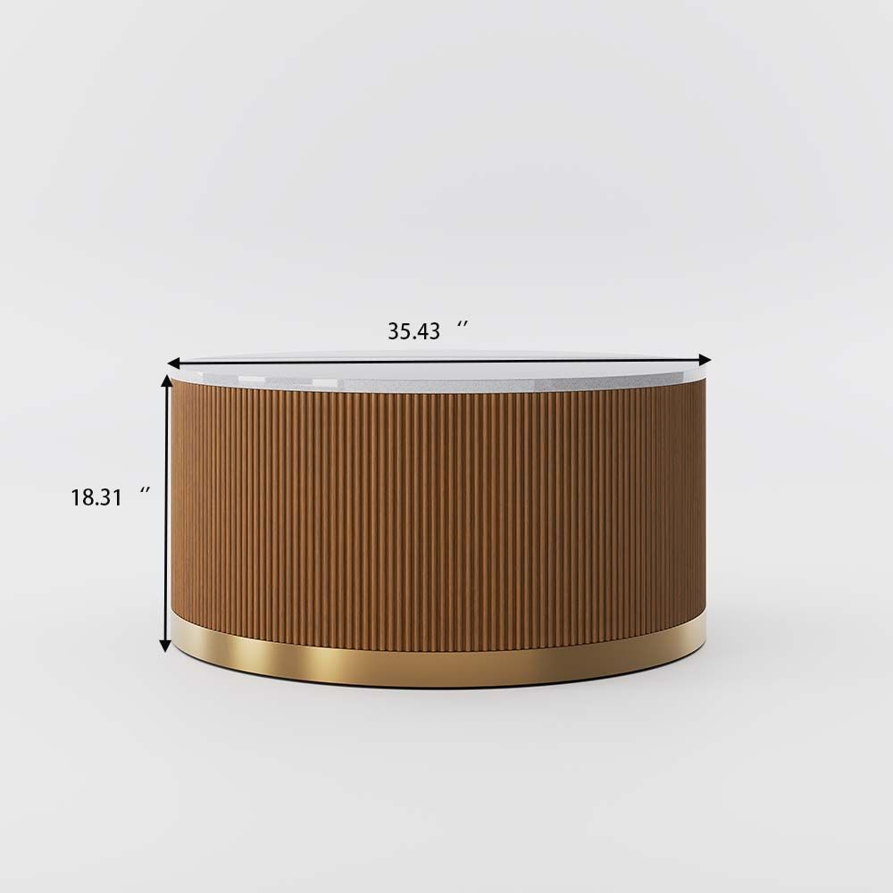 Walnut Color MDF Coffee Tables