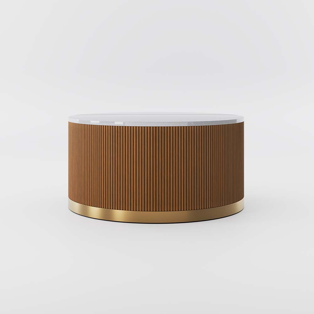 Walnut Color MDF Coffee Tables