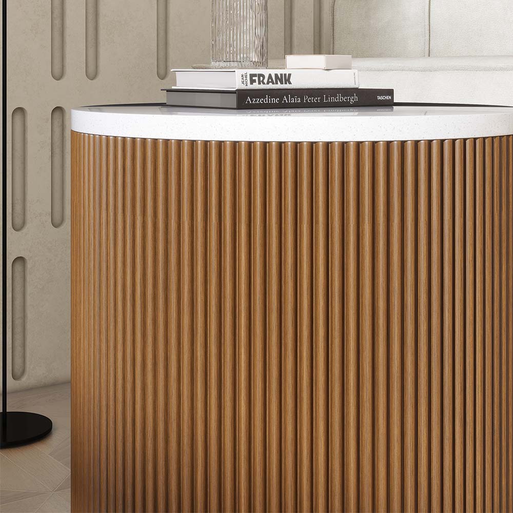 Walnut Color MDF Coffee Tables