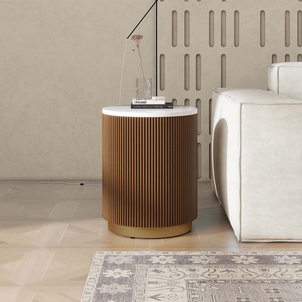 Walnut Color MDF Coffee Tables