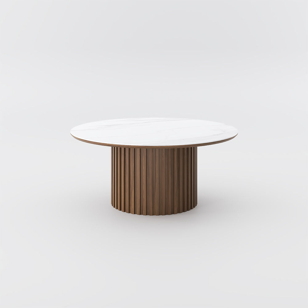 Walnut Color MDF Coffee Tables