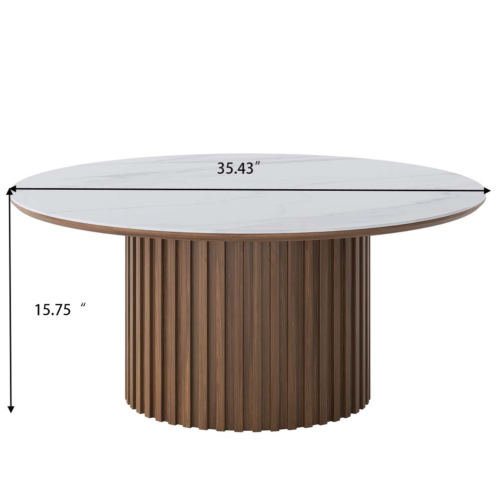 Walnut Color MDF Coffee Tables