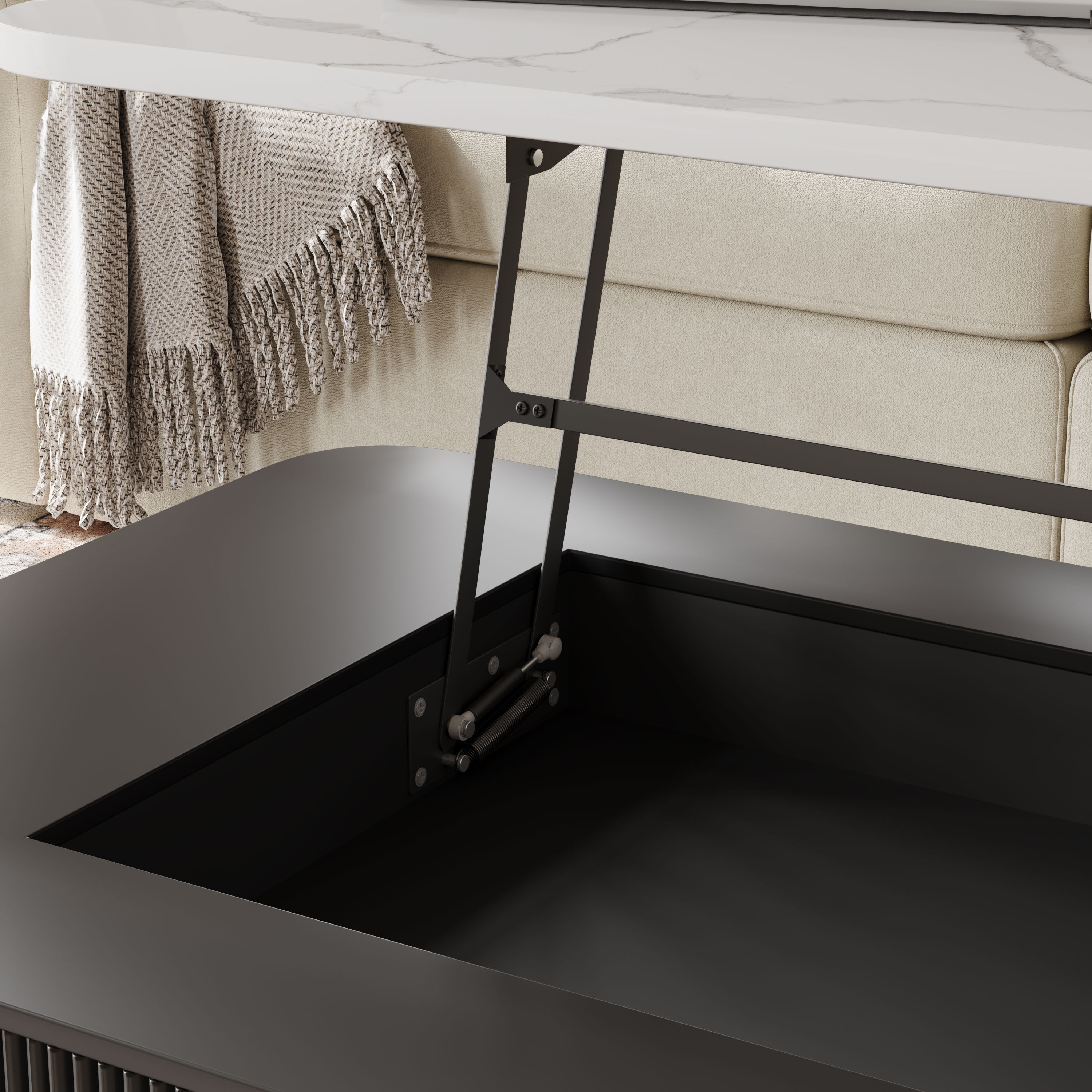 Mid Century Modern Black MDF Coffee Tables