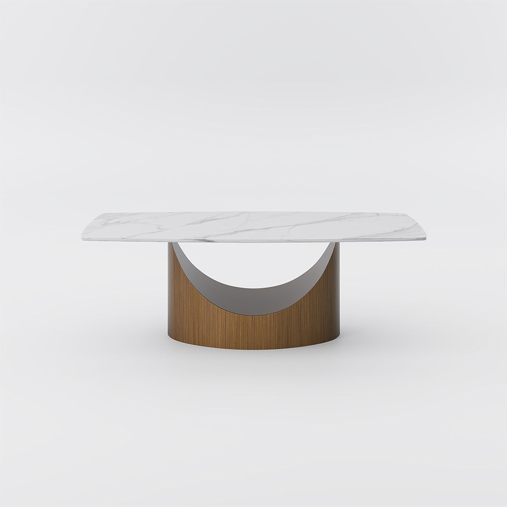 Metal Leg White Sintered Stone Coffee Tables