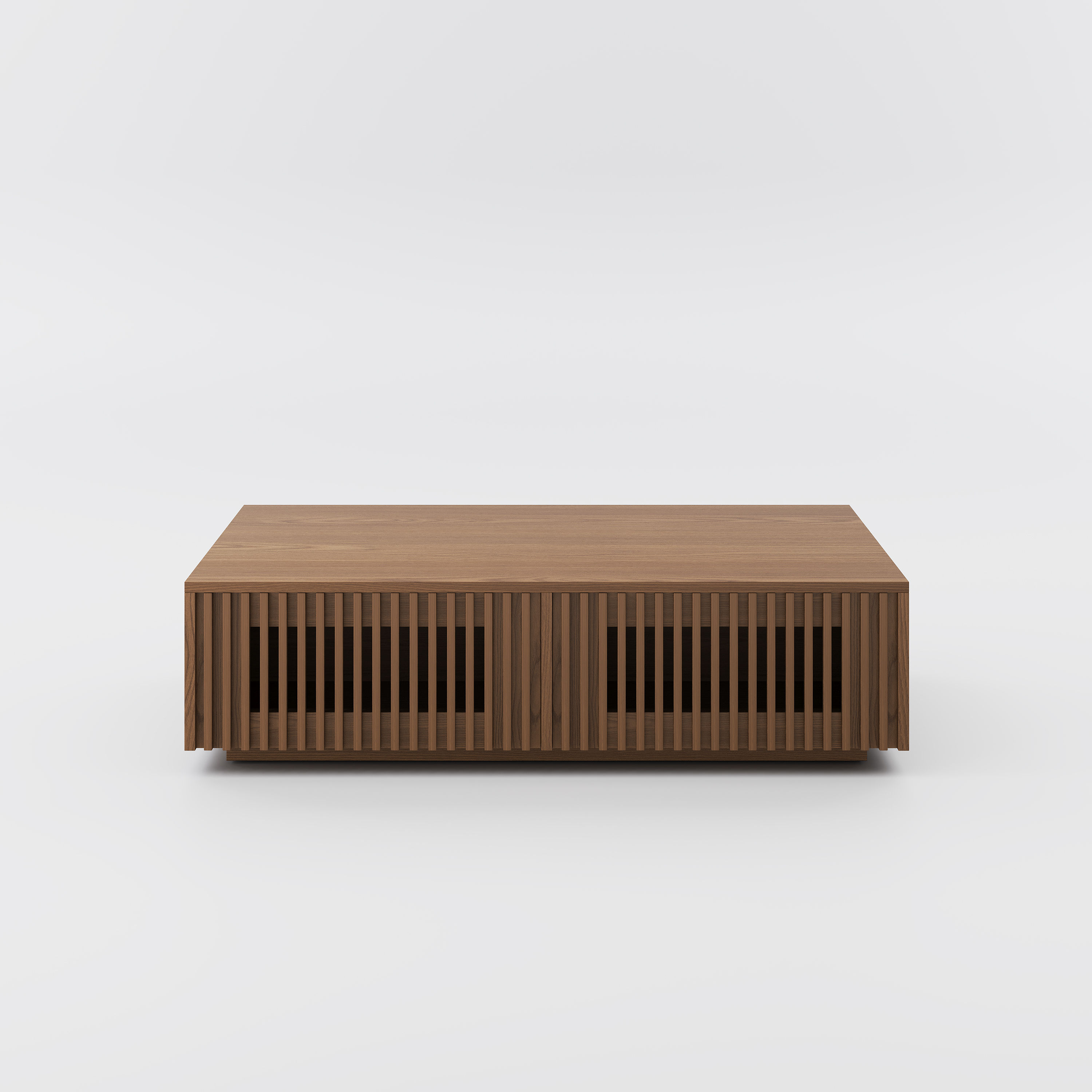 Square Walnut Color MDF Coffee Tables