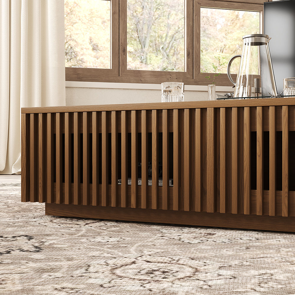 Fully Assemble Walnut Color MDF Coffee Tables