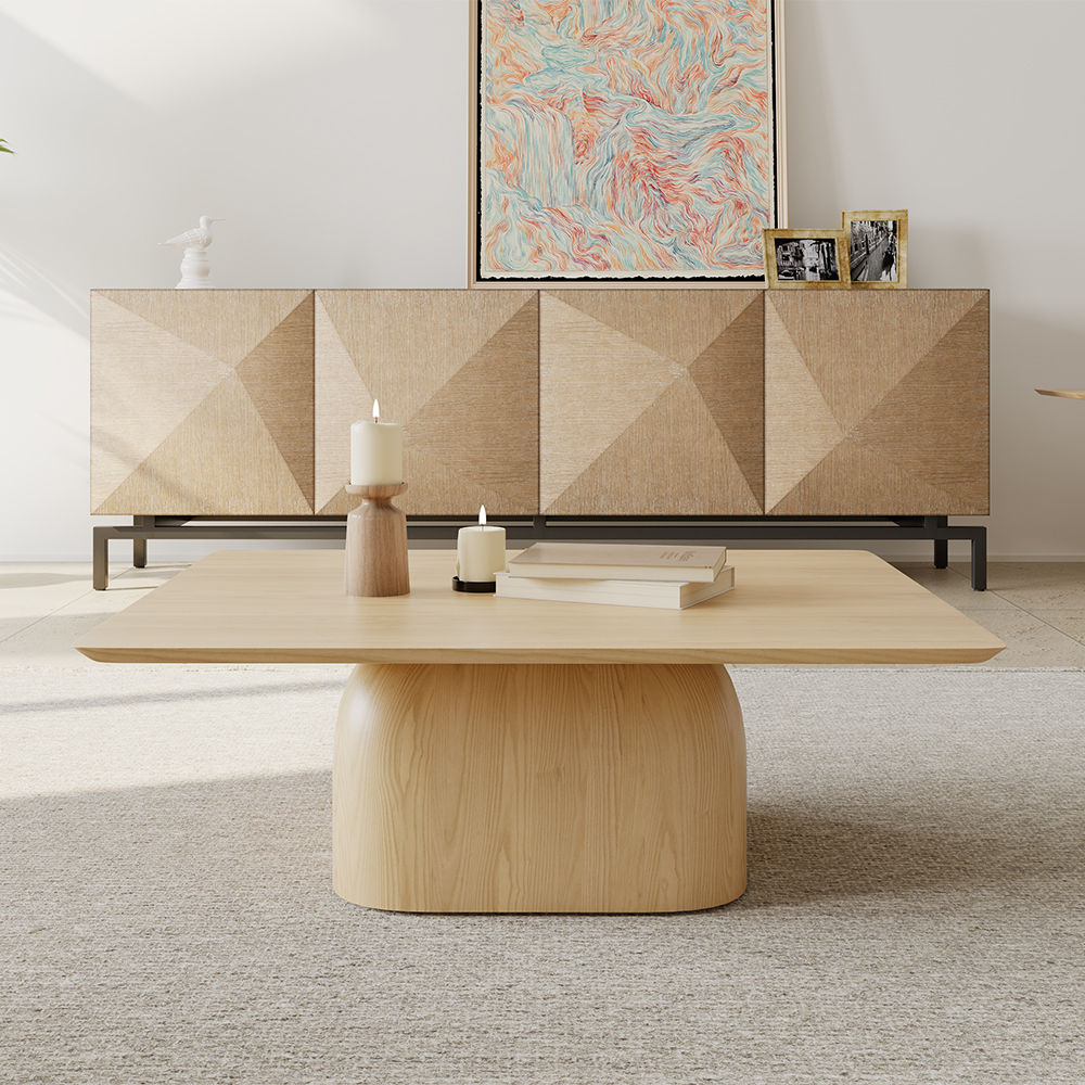 Wood color Solid Wood Coffee Tables