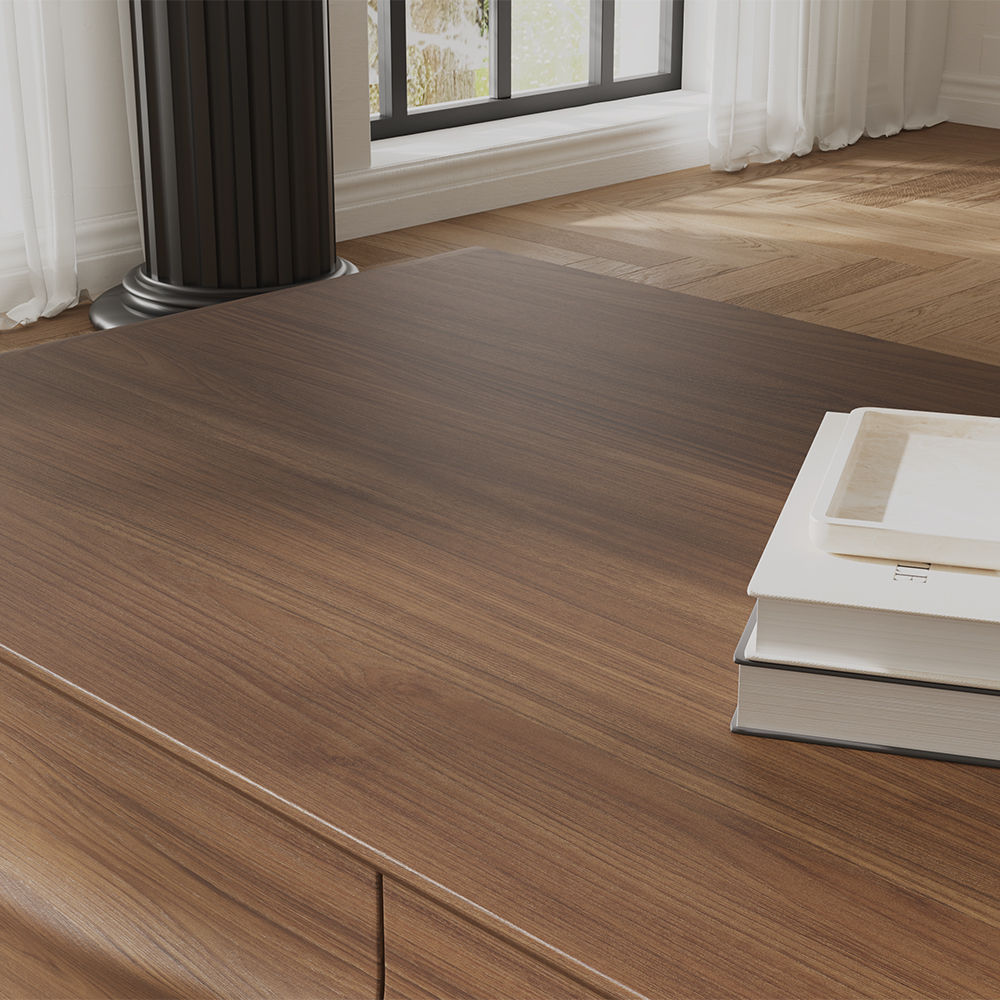 Fully Assemble Walnut Color MDF Coffee Tables
