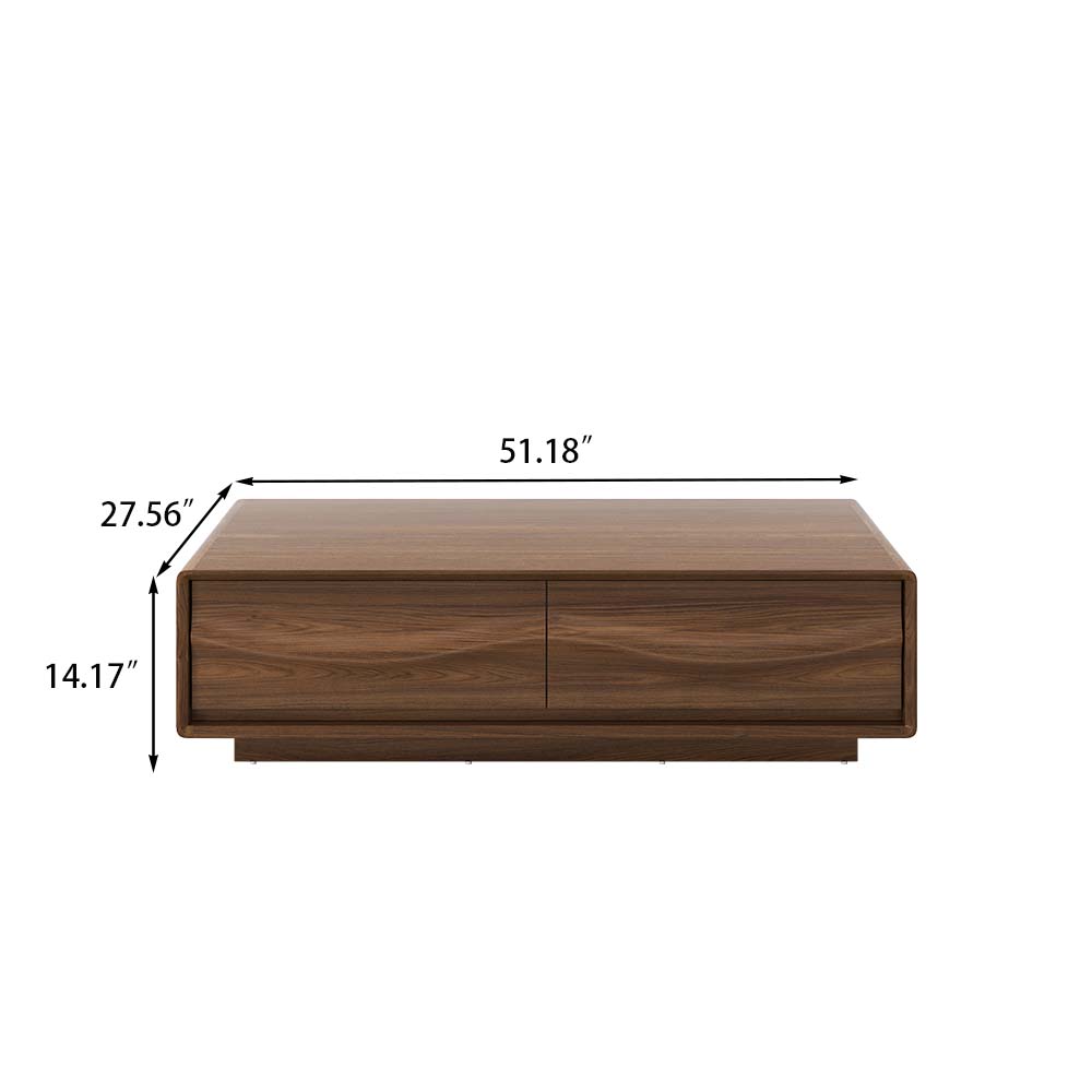 Fully Assemble Walnut Color MDF Coffee Tables