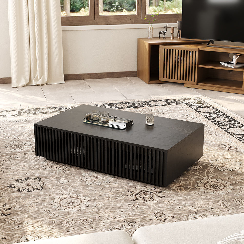 Rectangular Black MDF Coffee Tables