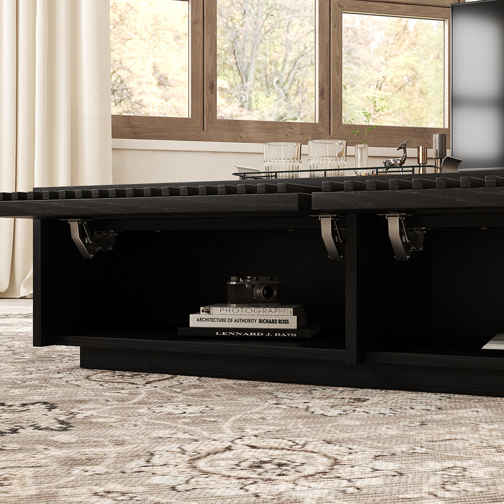 with Storage Black MDF Coffee Tables