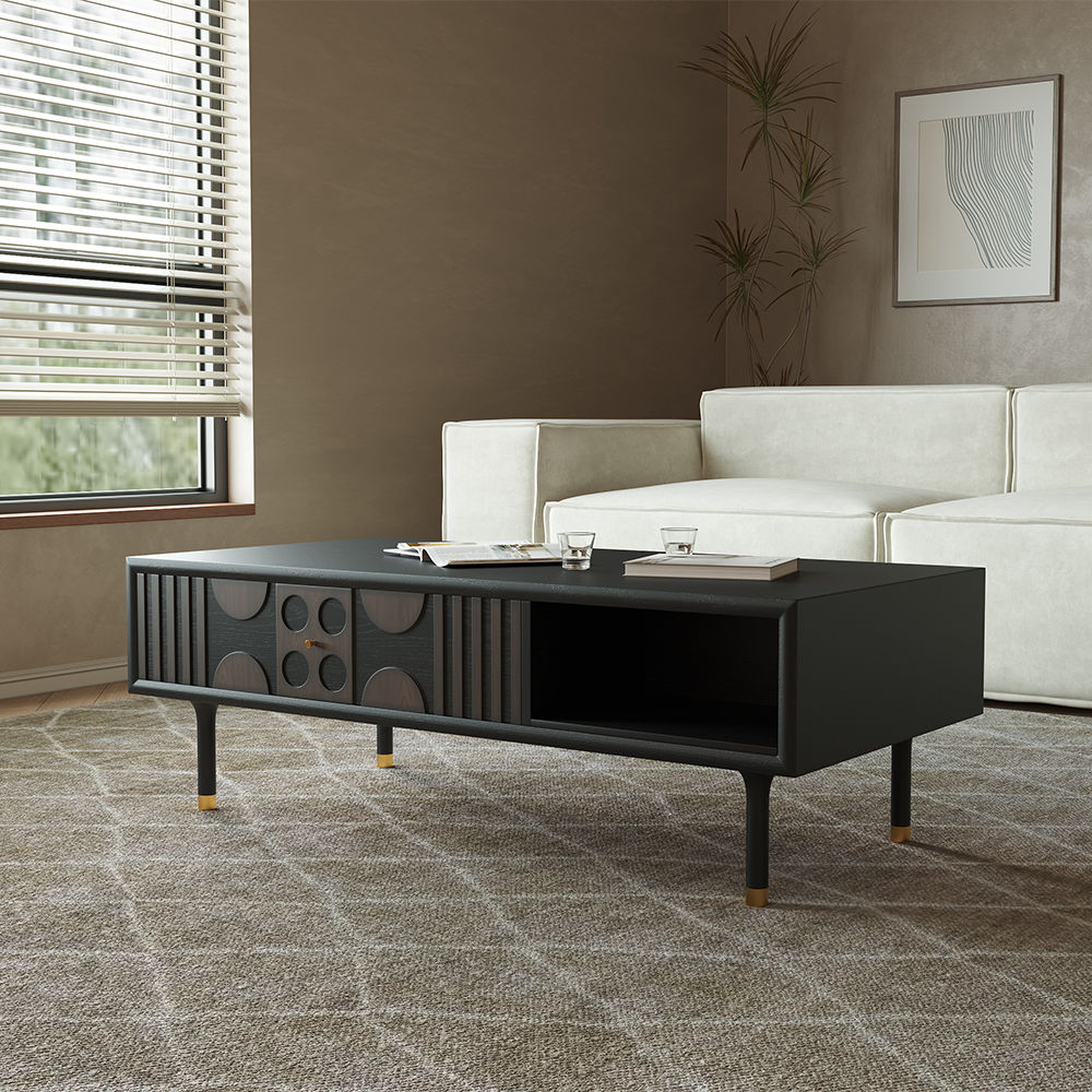 Wood Smoky Gray MDF Coffee Tables