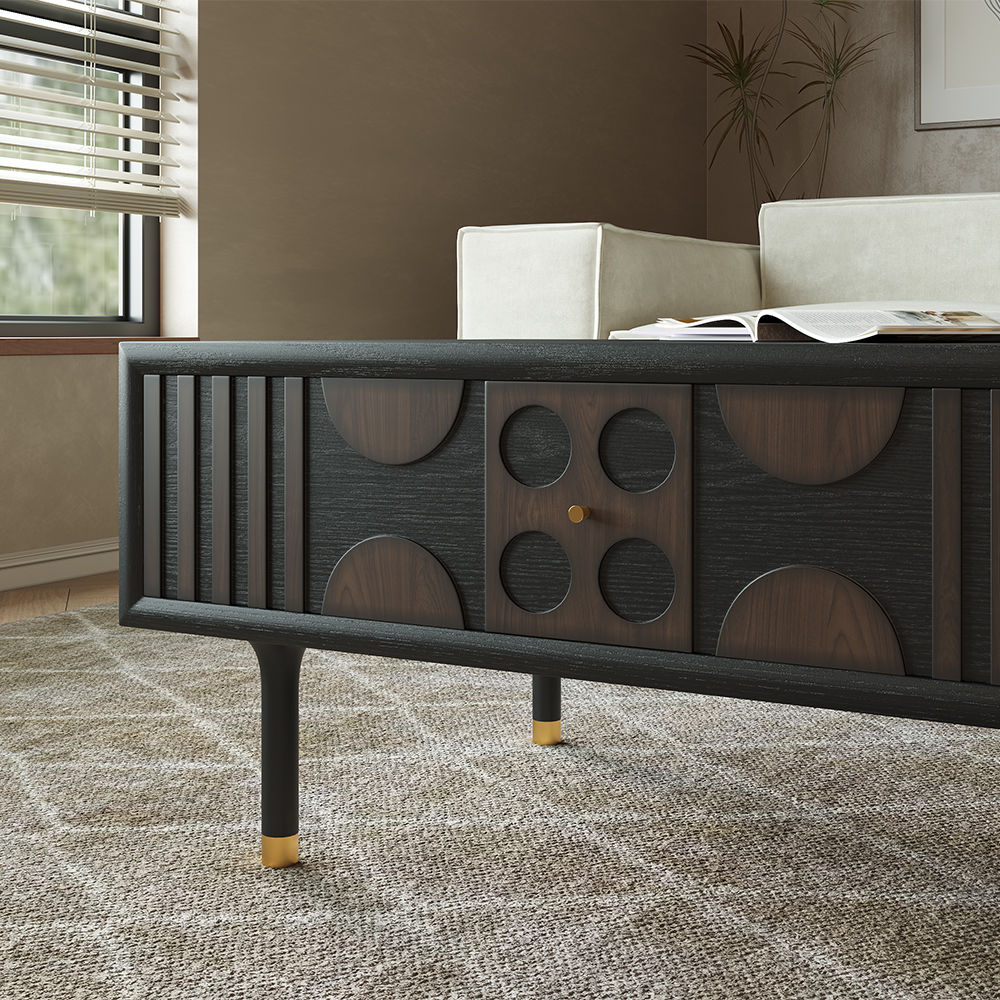 with Storage Smoky Gray MDF Coffee Tables