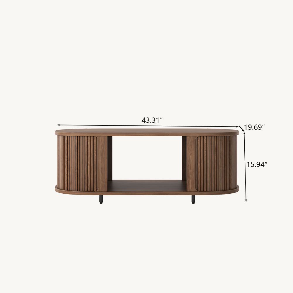 Walnut Color Plywood Coffee Tables