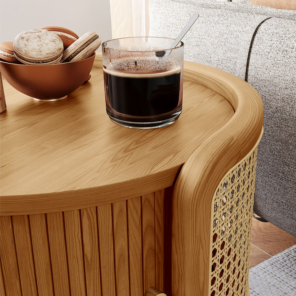Solid Wood Leg Walnut Ash Wood Coffee Tables