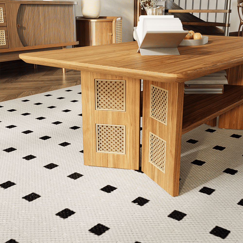 with Storage Walnut Color MDF Coffee Tables