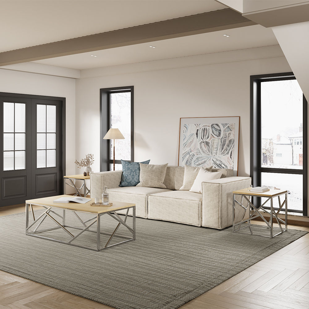 Modern Wood color MDF Coffee Tables