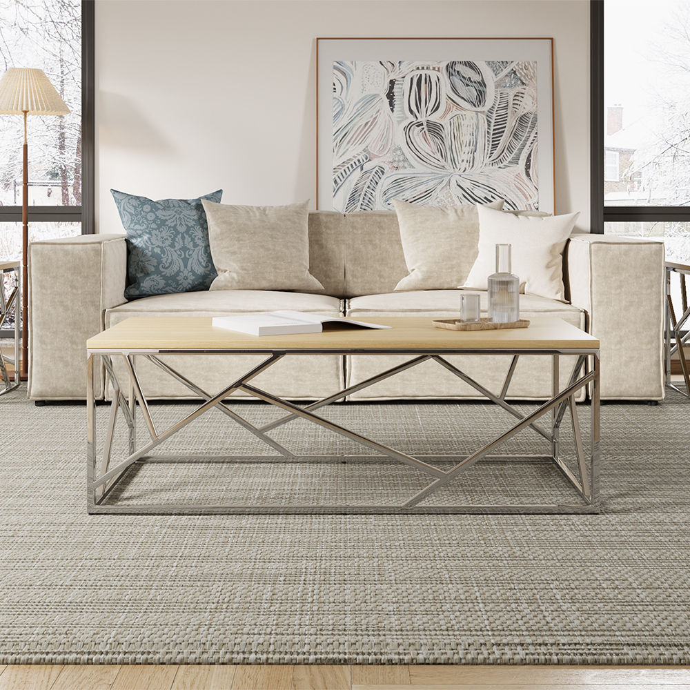 Metal Base Wood color MDF Coffee Tables