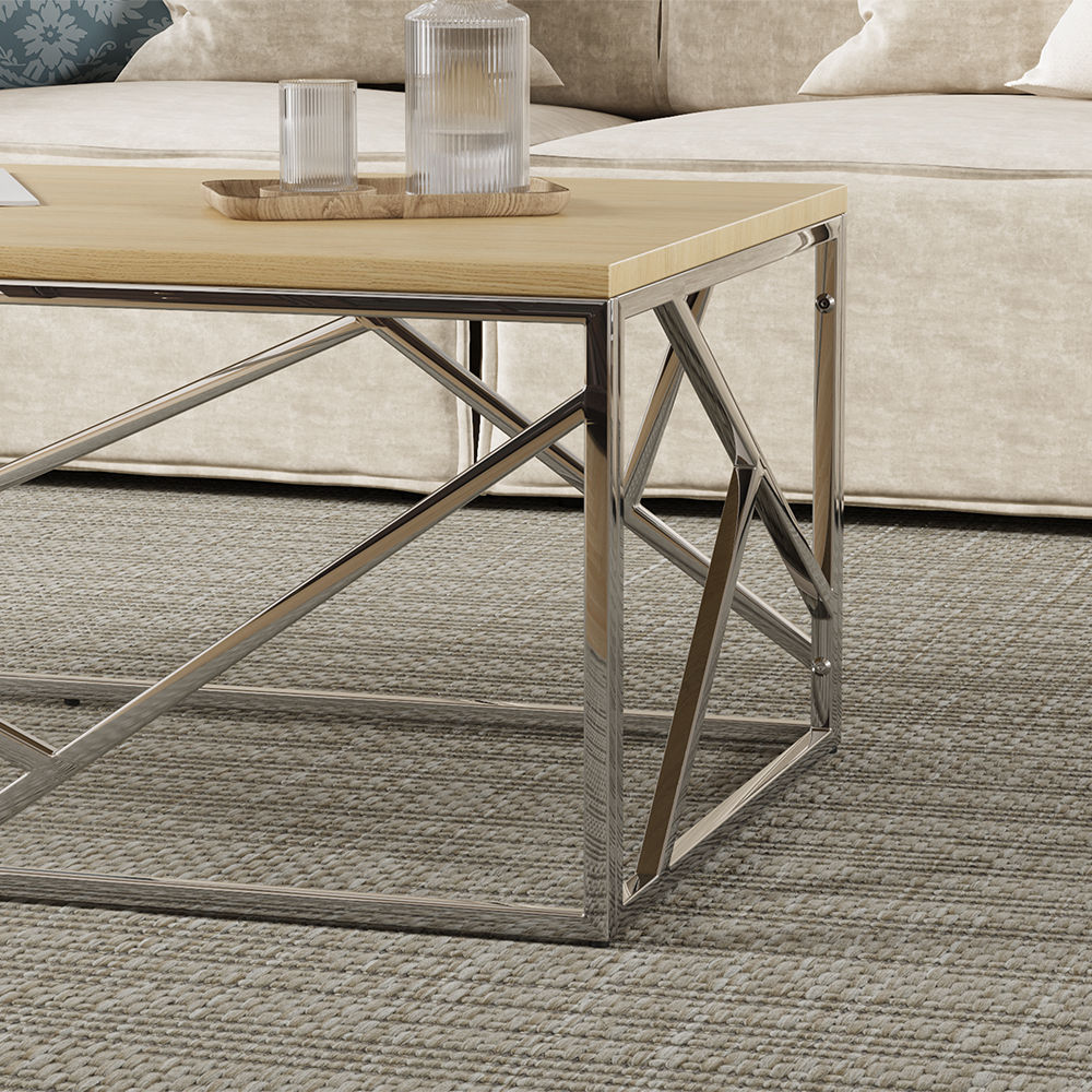 Rectangular Wood color MDF Coffee Tables
